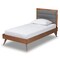 Baxton Studio Linn Mid-Century Dark Grey Fabric Upholstered and Walnut Brown Finished Wood Platform Bed-Twin 191-11534-11159-ZORO - alternate 6